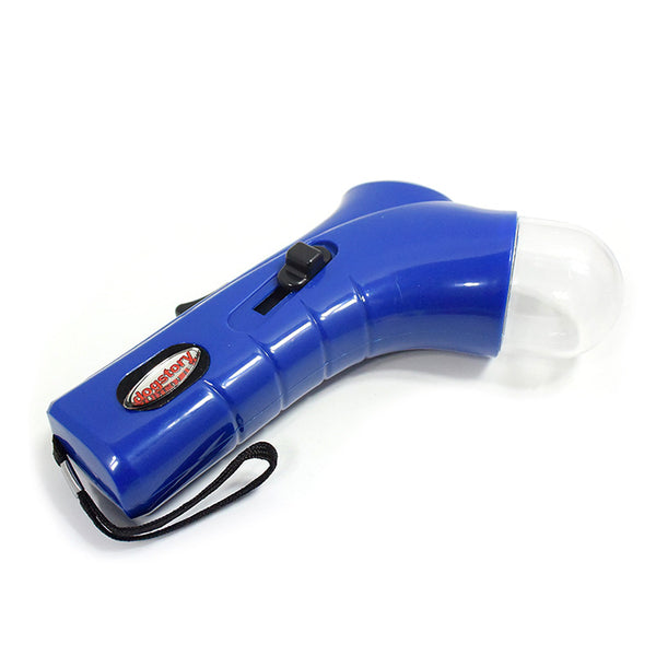 Blue pet treat launcher with wrist strap — Blue option