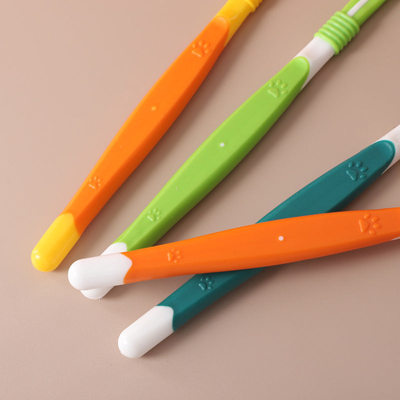 Dog Toothbrush, Three Sided Head Brushes All Sides in One Stroke