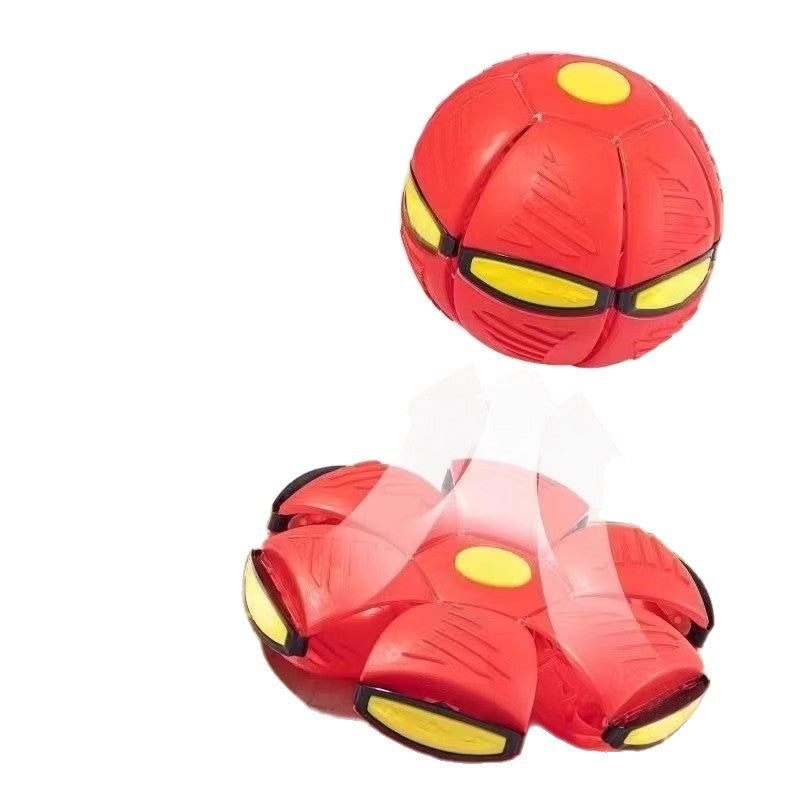 Pop-Open Flying Saucer Dog Ball, Light-Up or Plain