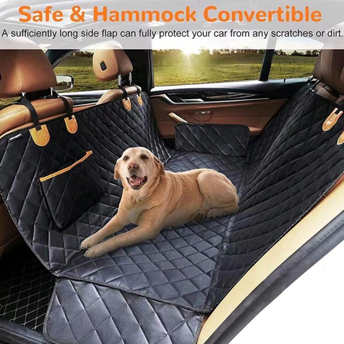 Quilted Dog Car Seat Cover, Bench, Front Seat or Cargo