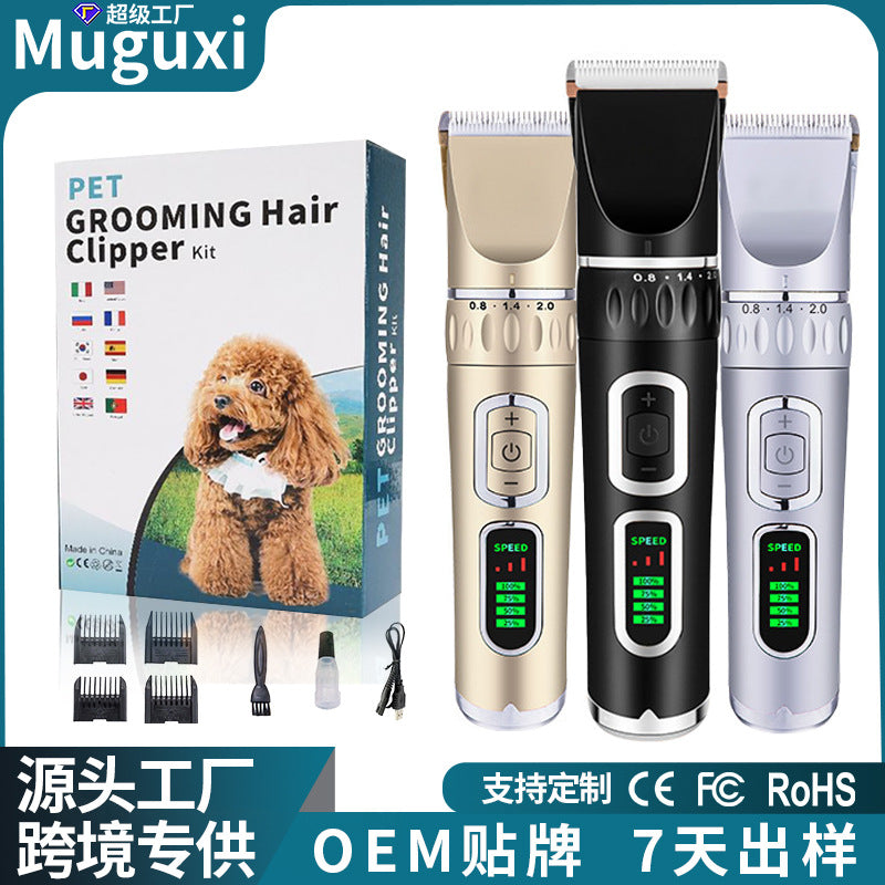 Cordless Dog Clipper with LCD Display