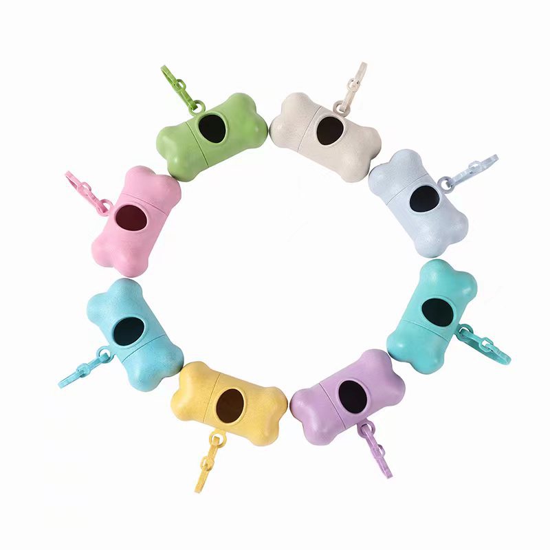 Bone-Shaped Poop Bag Dispenser, Wheat Straw Blend