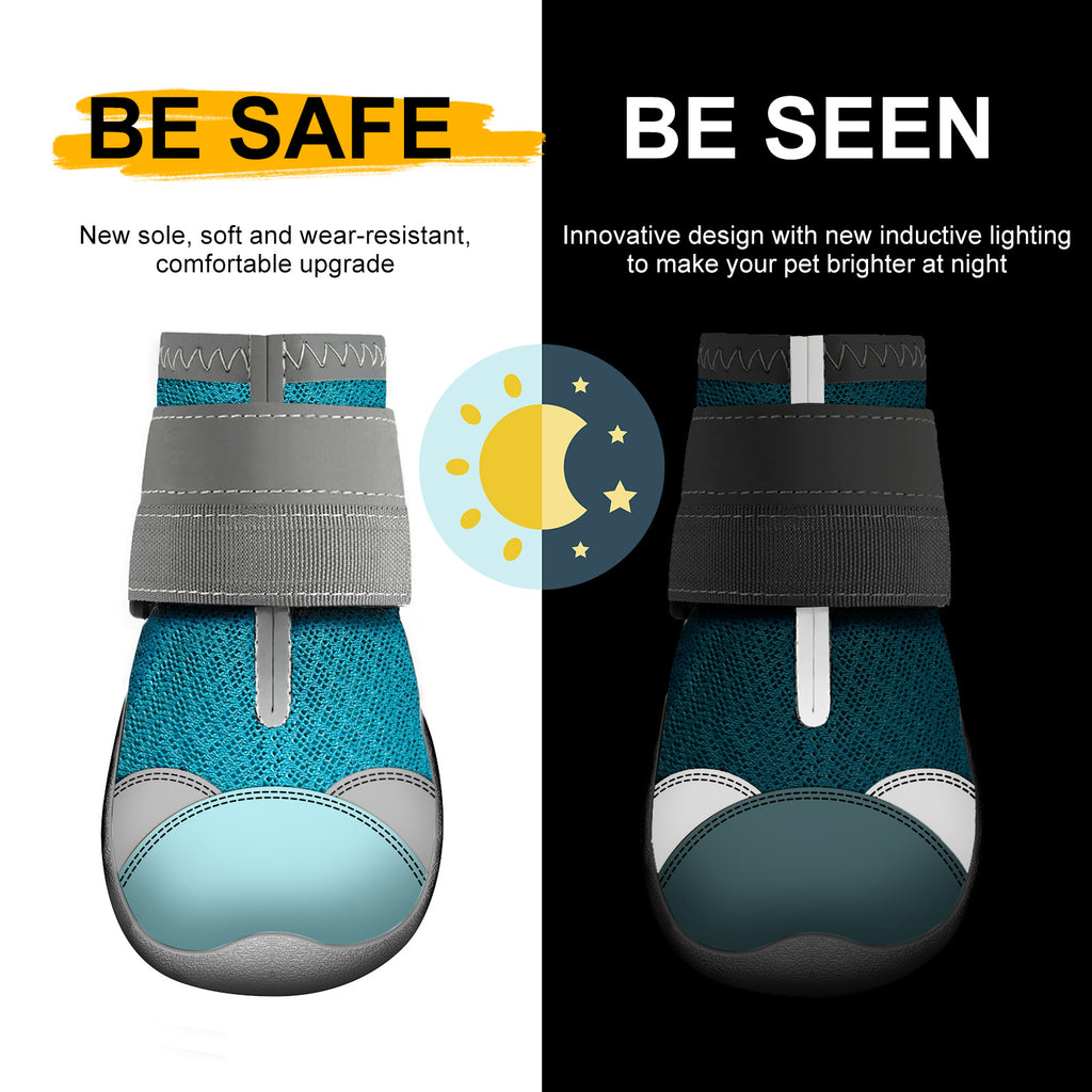 Dog Shoes, Breathable Mesh with Soft Soles, Sets of 2 or 4