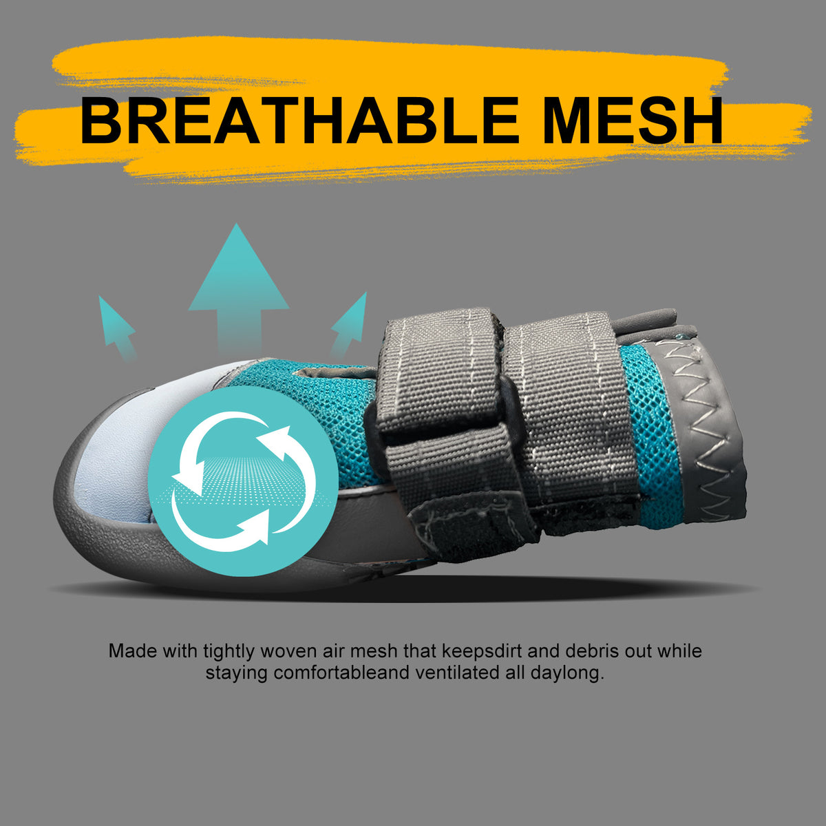 Dog Shoes, Breathable Mesh with Soft Soles, Sets of 2 or 4