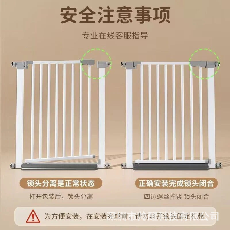 Pressure-Mounted Pet Gate with Walk-Through Door, 30 in Tall