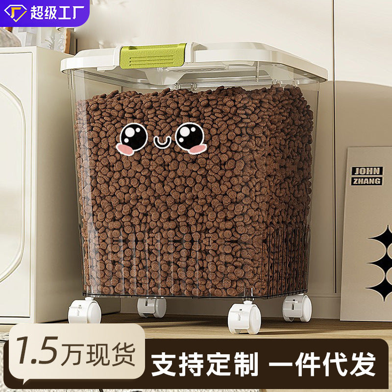 Airtight Pet Food Storage Container with Measuring Cup