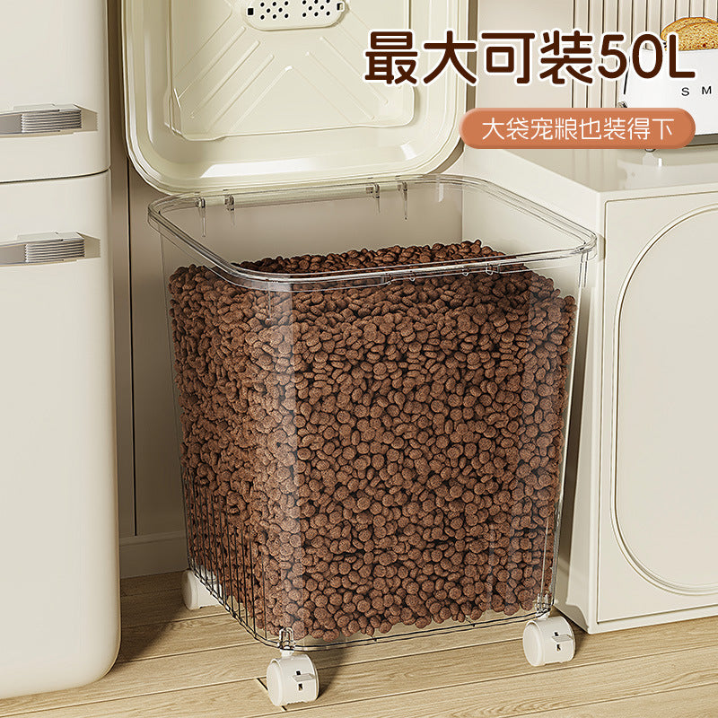 Airtight Pet Food Storage Container with Measuring Cup