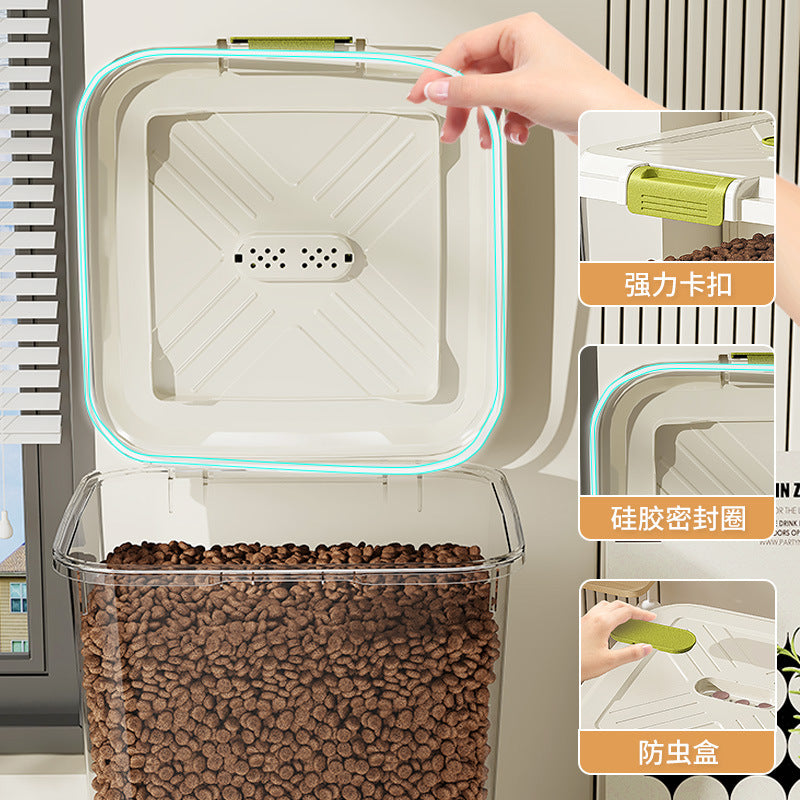 Airtight Pet Food Storage Container with Measuring Cup