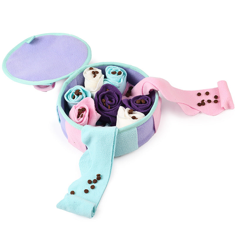 Snuffle Gift Box Dog Toy, Fleece Treat Puzzle