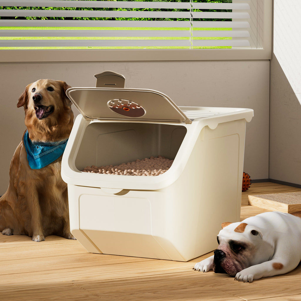 Airtight Dog Food Storage Bin with Flip Lid, 22 or 33 lb