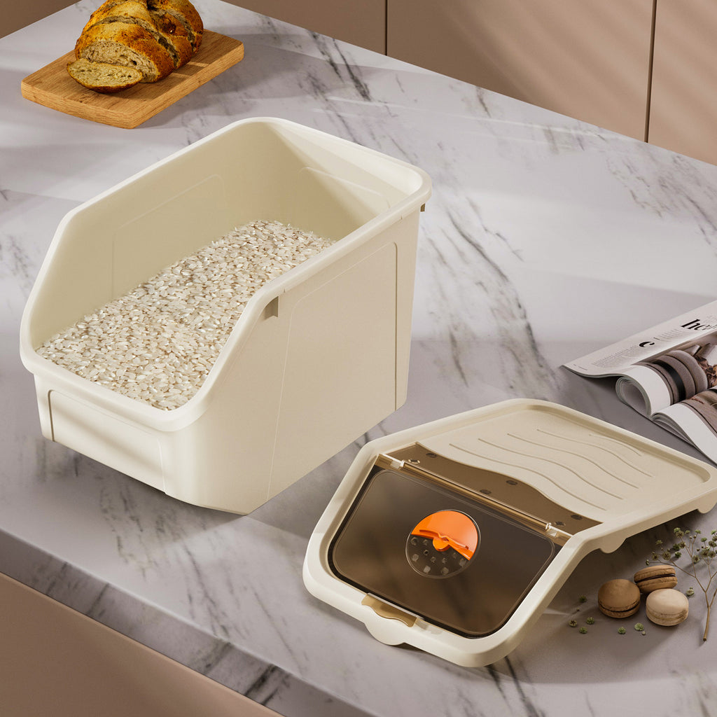 Airtight Dog Food Storage Bin with Flip Lid, 22 or 33 lb