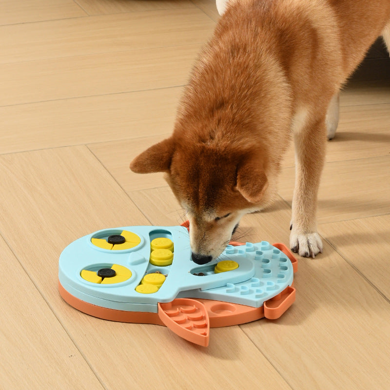 Owl Puzzle Slow Feeder and Lick Plate