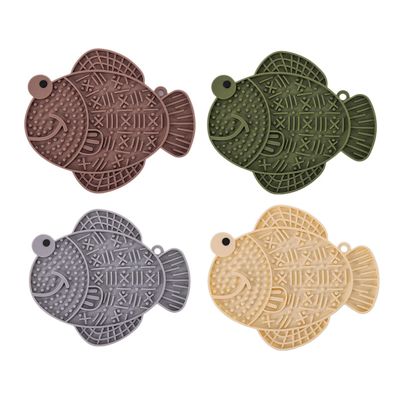 Silicone Lick Mat, Frog or Fish Shape