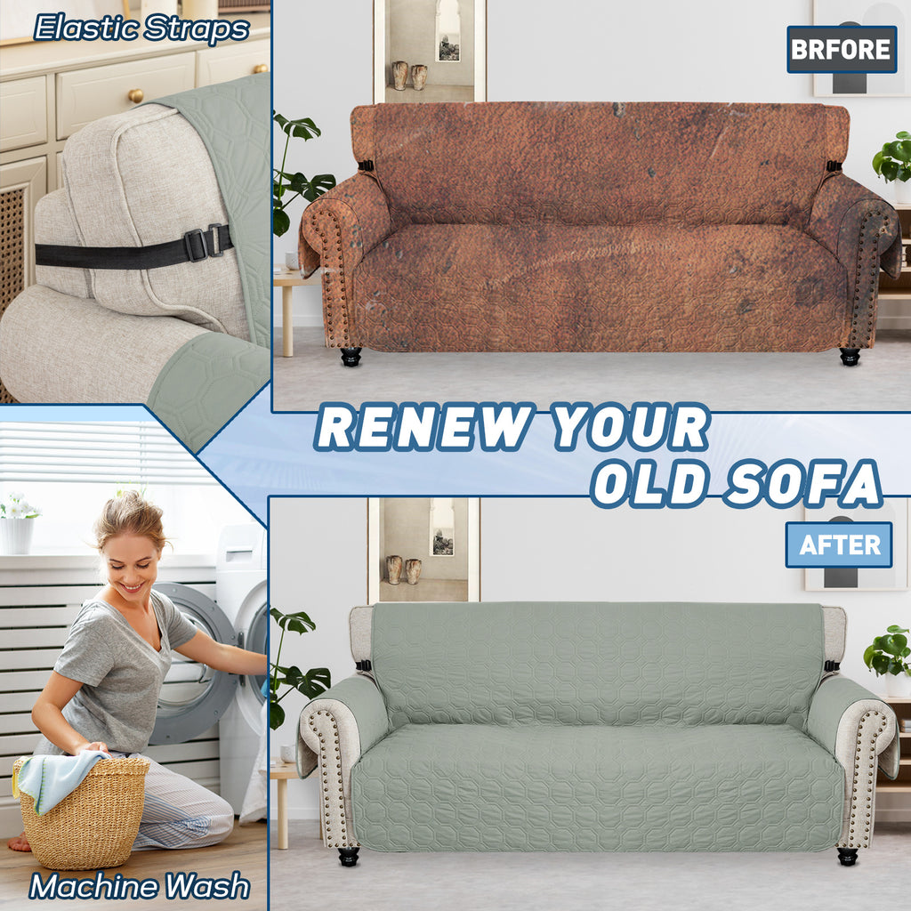 Waterproof Quilted Sofa Cover for Dogs, 1 to 4 Seats