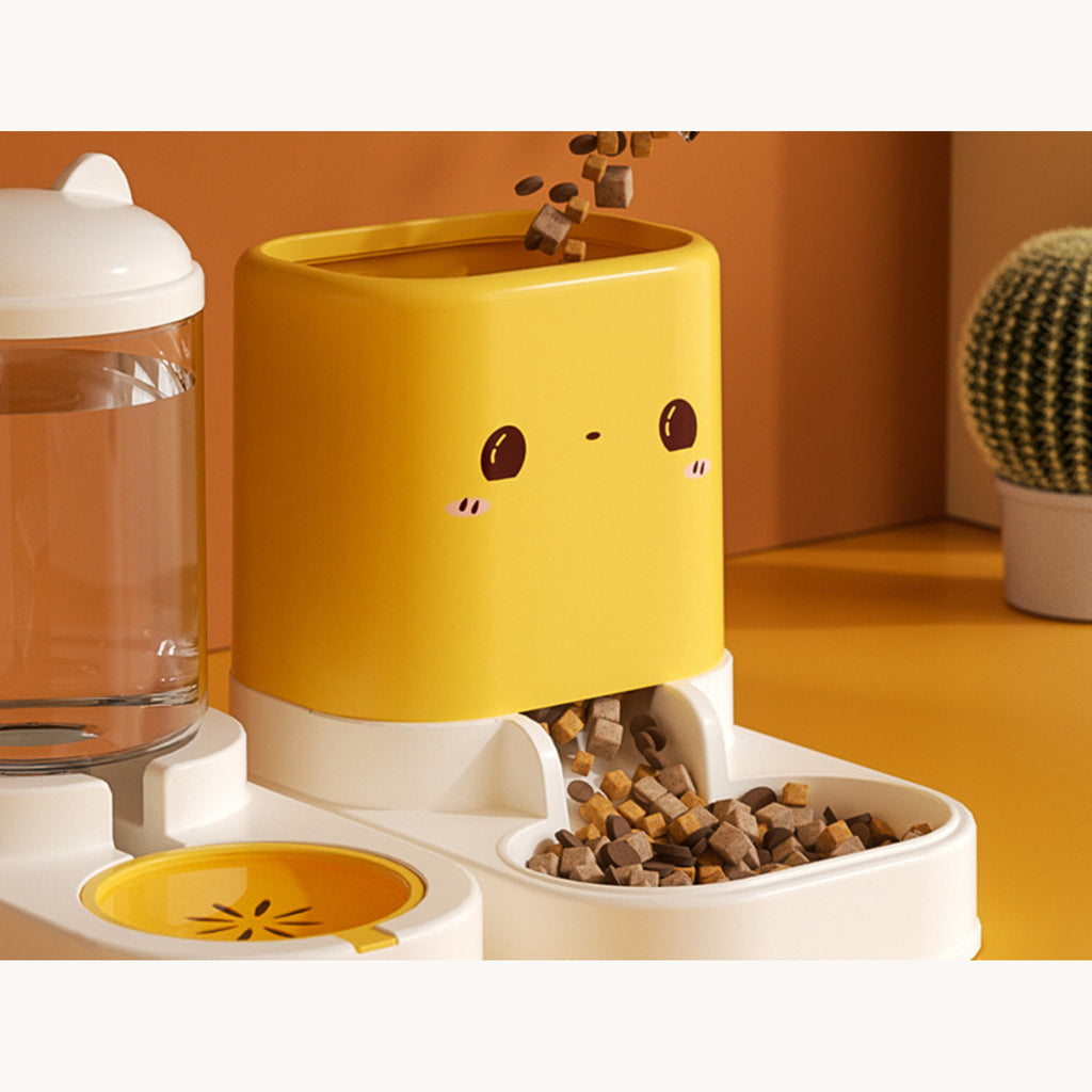 Both pieces on an amber studio set with a small potted cactus behind
