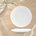 Rock Texture · White 8 in plate, shown from the top and from the side.