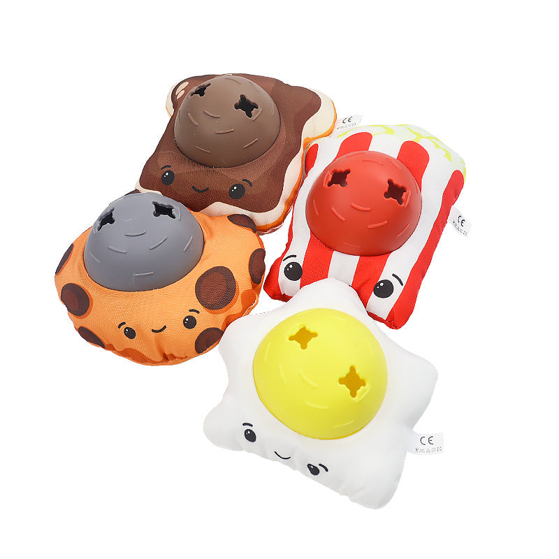 All four styles together — bread, cookies, popcorn and egg. Sold one at a time, not as a set
