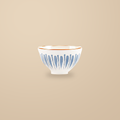 Blue Rhyme 4.5 in rice bowl, on a warm beige background.