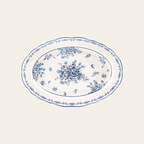 Blue and White, 12 in Oval Platter, 1 piece