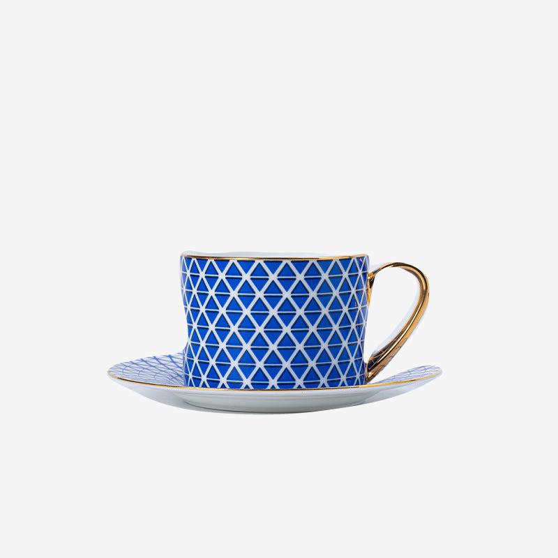 Dongli youran coffee cup and saucer set 1 set, shown on its own against a plain light background.