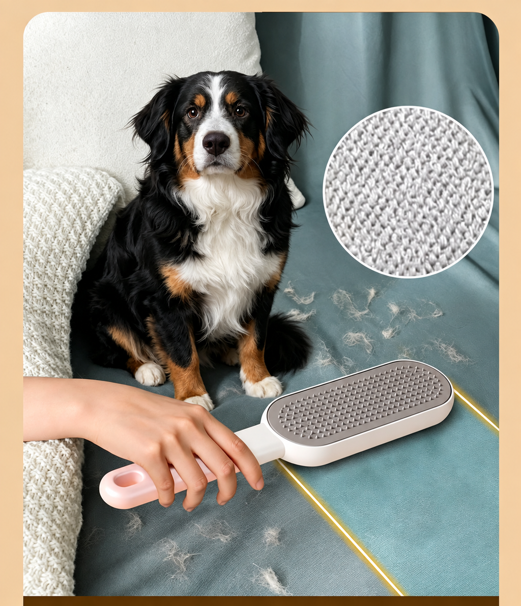 Double-sided pet hair remover brush for fabric cleanup — product view 10