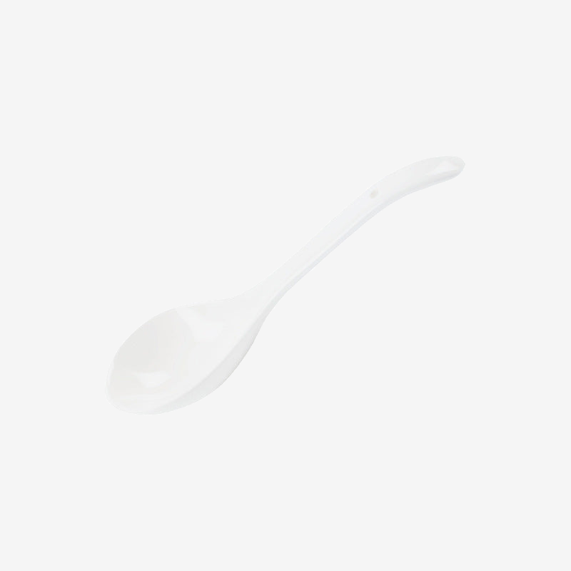 Milk white chun lingyu-large spoon, shown on its own against a plain light background.
