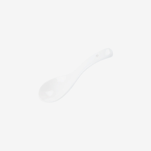 Milk white chunlingyu-small spoon, shown on its own against a plain light background.