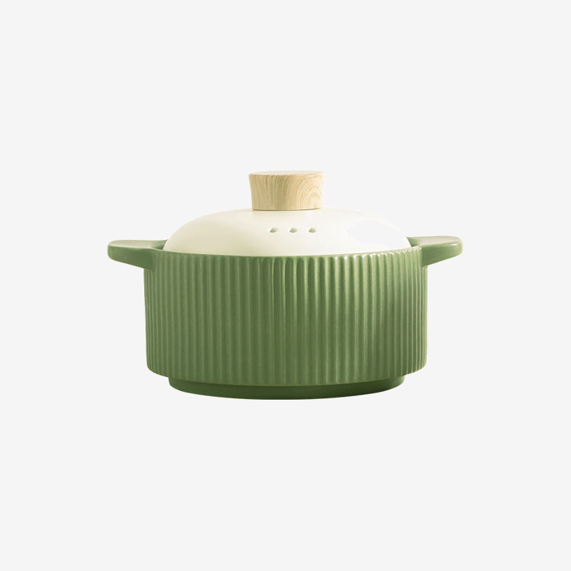 Milk white chunlingyu-2.6l vertical grain casserole, shown on its own against a plain light background.
