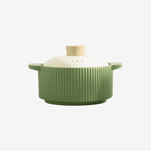Milk white chunlingyu-2.6l vertical grain casserole, shown on its own against a plain light background.