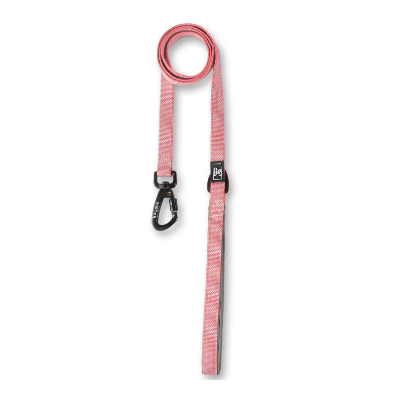Lightweight Dog Harness with Front and Back Leash Rings: Flat leash, red