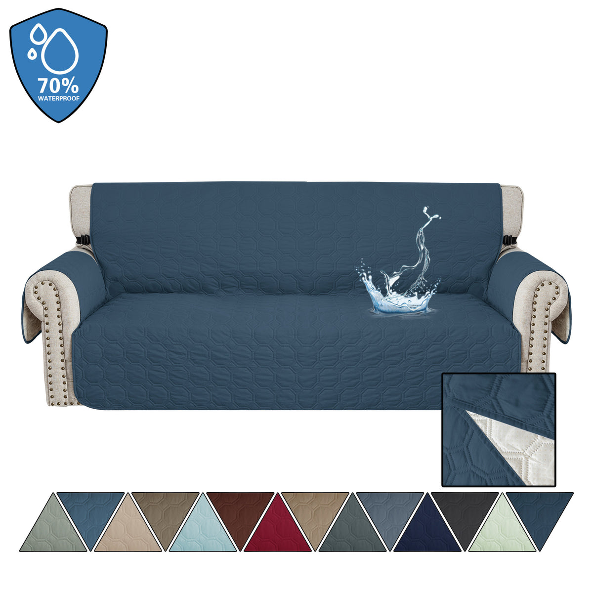 Waterproof Quilted Sofa Cover for Dogs, 1 to 4 Seats