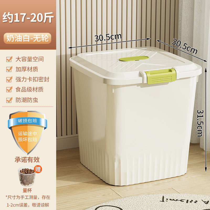 Airtight Pet Food Storage Container with Measuring Cup