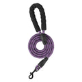 Purple 5 ft reflective rope leash, sold on its own with the tactical dog harness