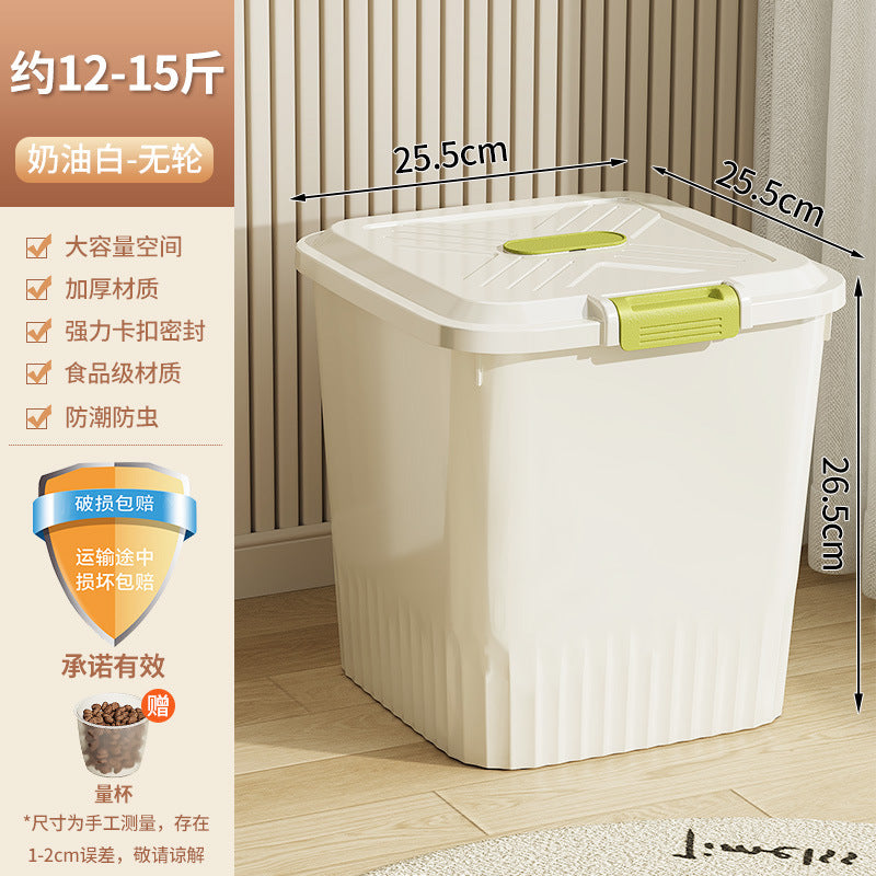 Airtight Pet Food Storage Container with Measuring Cup