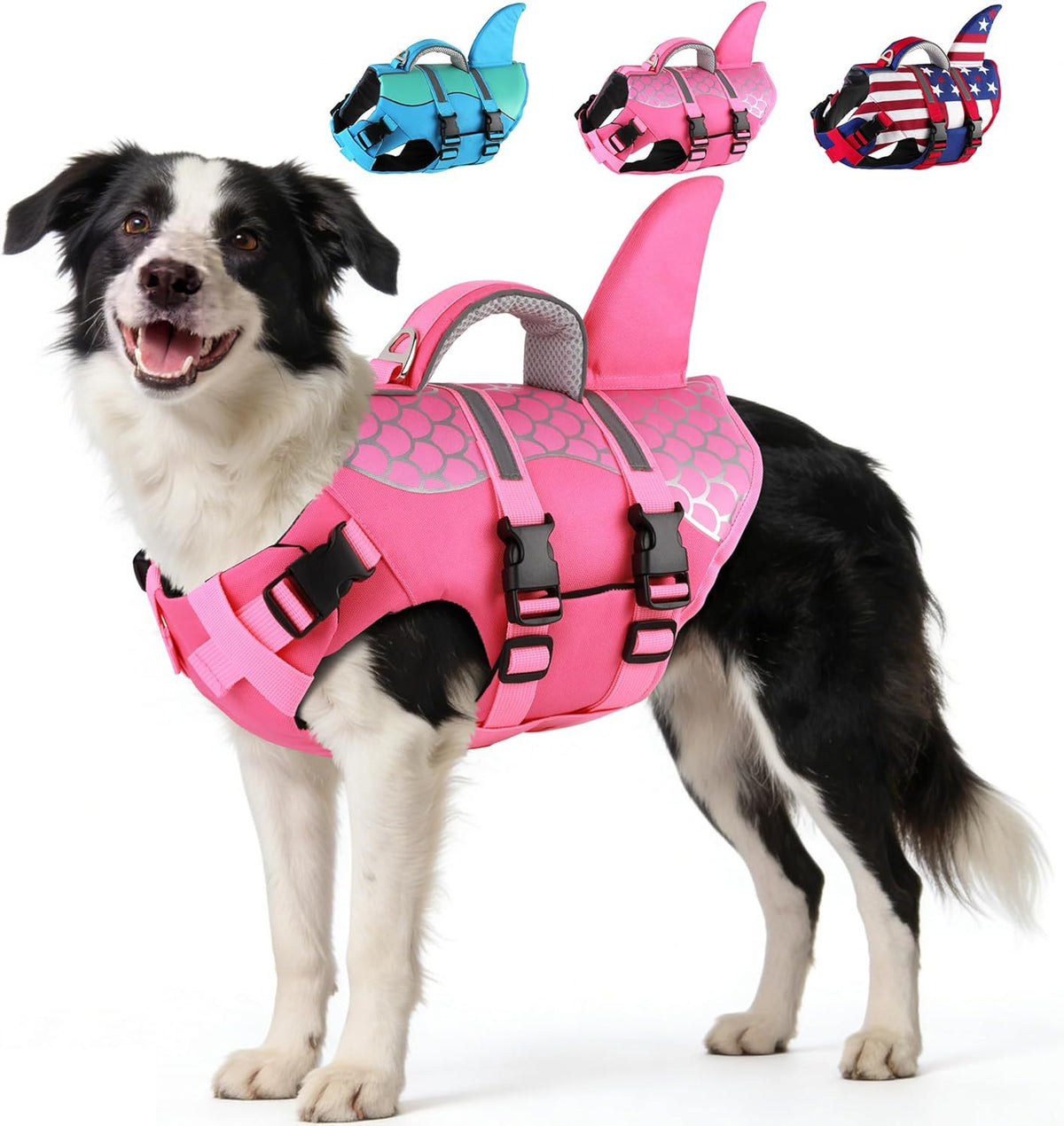 Dog Life Jacket with Shark Fin, XS to XL