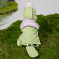 Dog Raincoat: Sky green, legs and tail covered