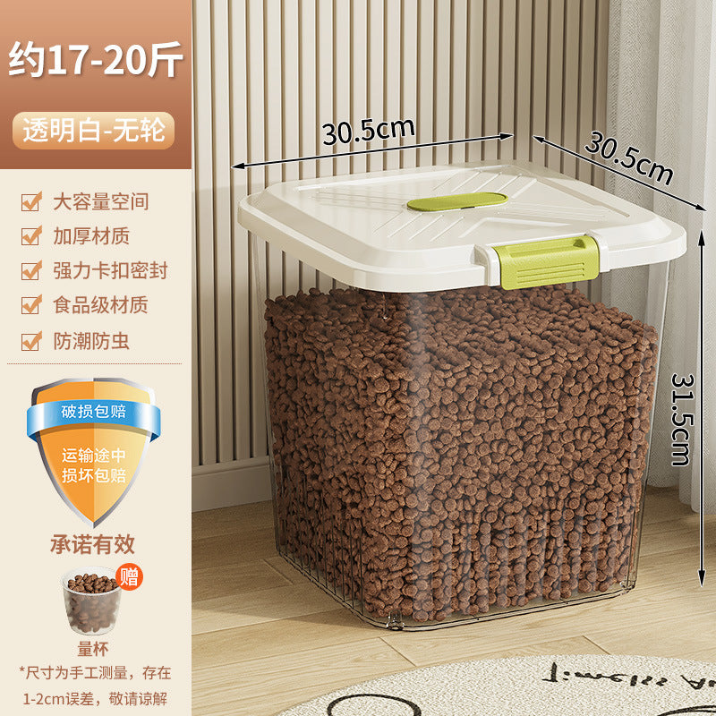 Airtight Pet Food Storage Container with Measuring Cup