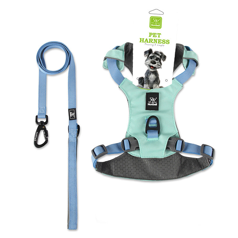 Lightweight Dog Harness with Front and Back Leash Rings, Leash and Collar