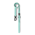 Lightweight Dog Harness with Front and Back Leash Rings: Flat leash, lake green