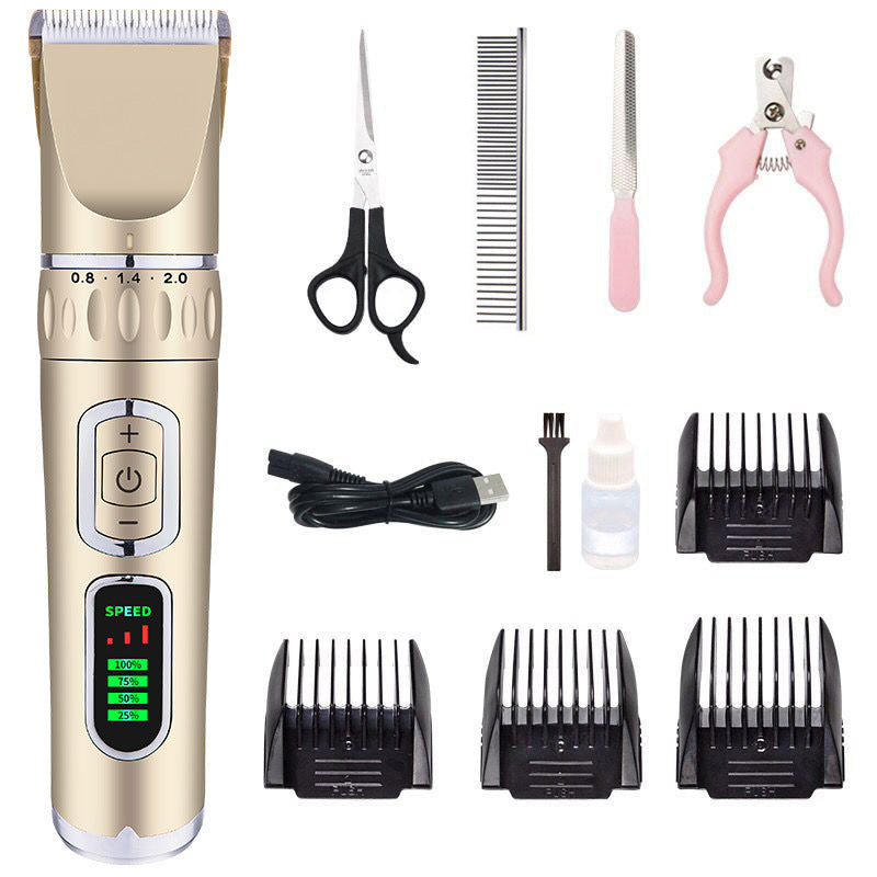 Cordless Dog Clipper with LCD Display