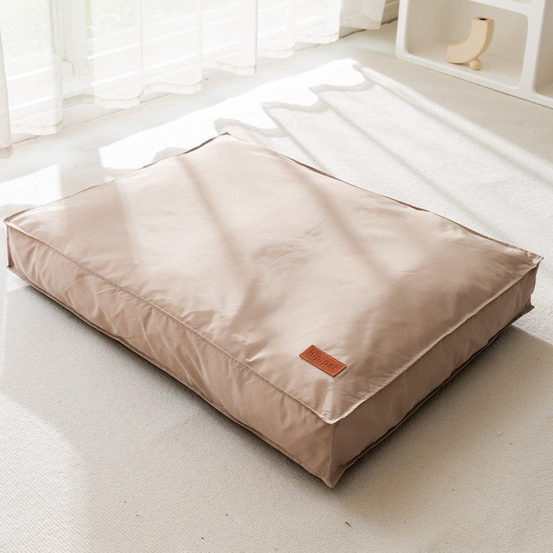 Waterproof Dog Mattress Bed with Removable Cover: Simple brown