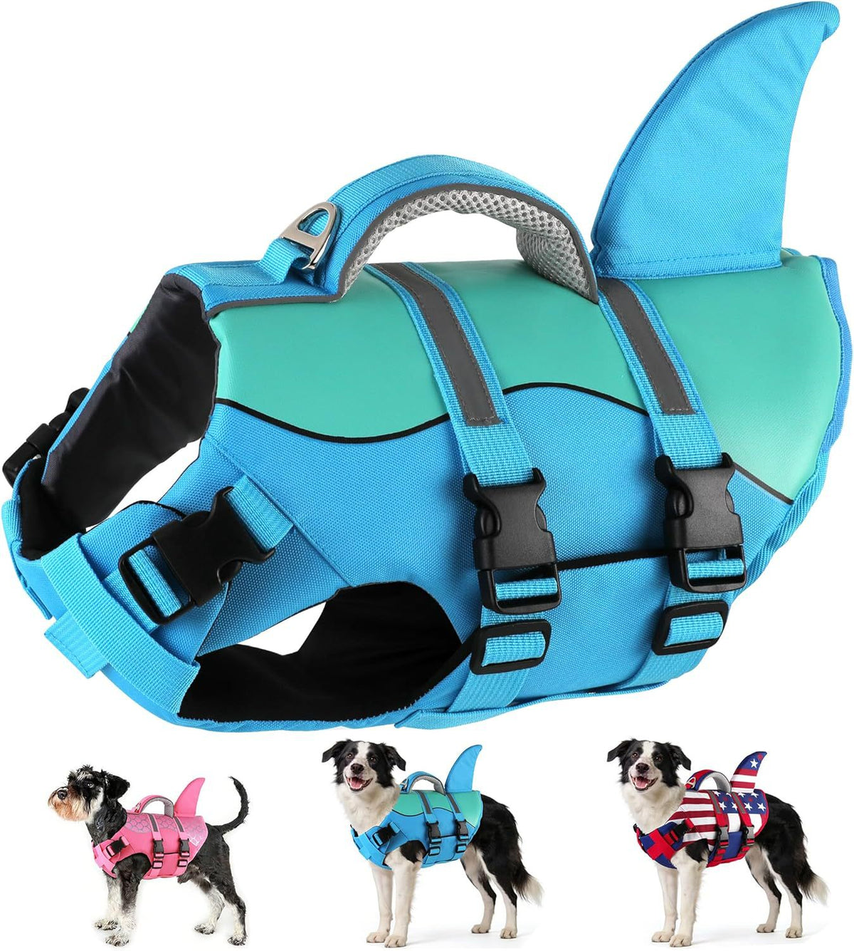 Dog Life Jacket with Shark Fin, XS to XL