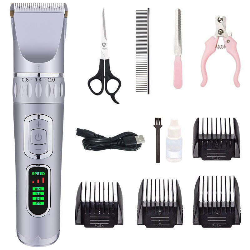 Cordless Dog Clipper with LCD Display