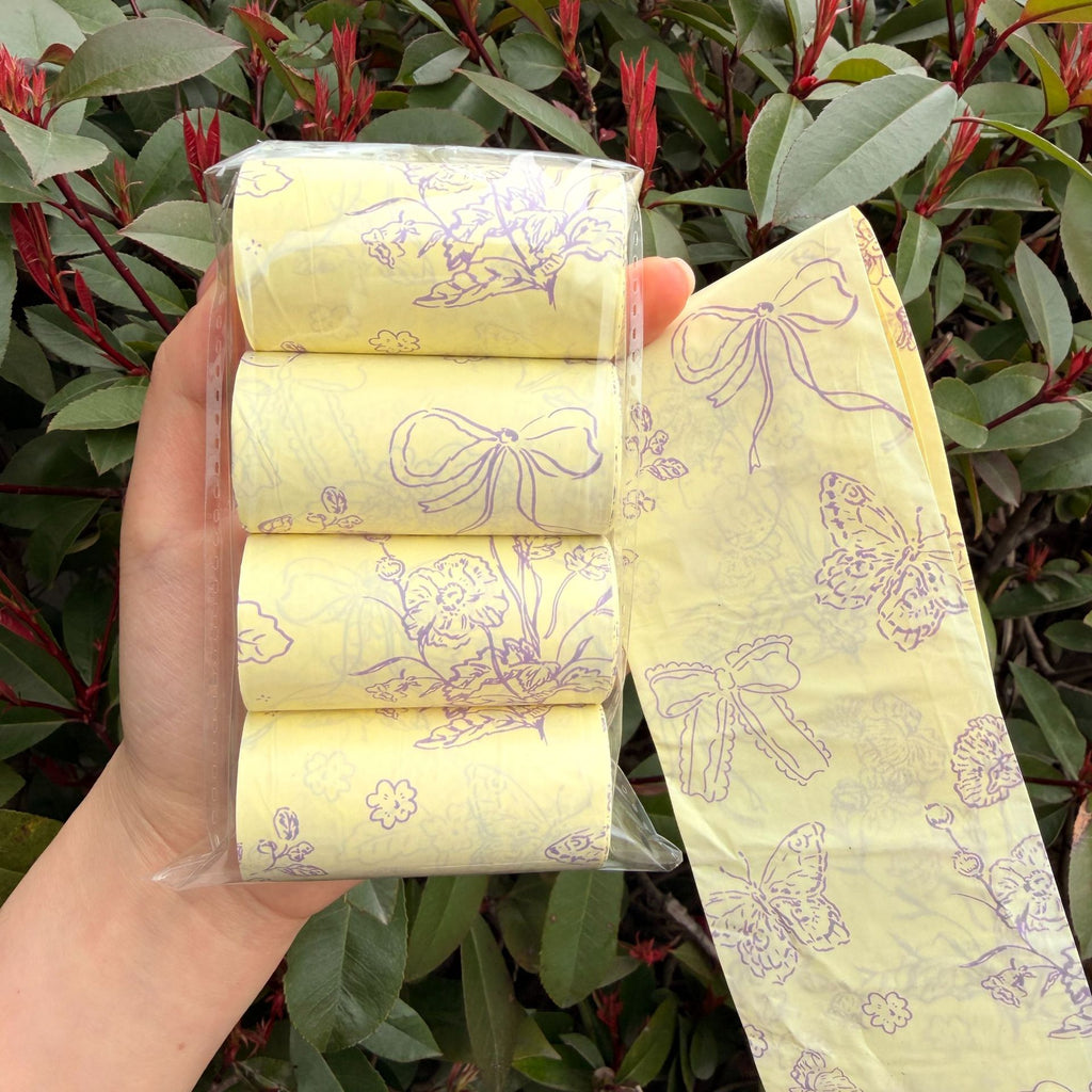 Scented Dog Poop Bags, 4 Rolls, Printed