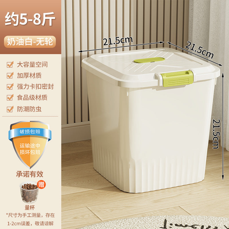 Airtight Pet Food Storage Container with Measuring Cup