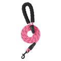 Rose red 5 ft reflective rope leash, sold on its own with the tactical dog harness