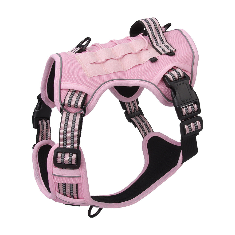 Tactical Dog Harness with Handle and MOLLE Panels, S to XL