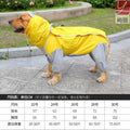 Large Dog Raincoat, Four-Leg with Belly Cover and Hood
