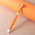 Three-sided dog toothbrush in orange