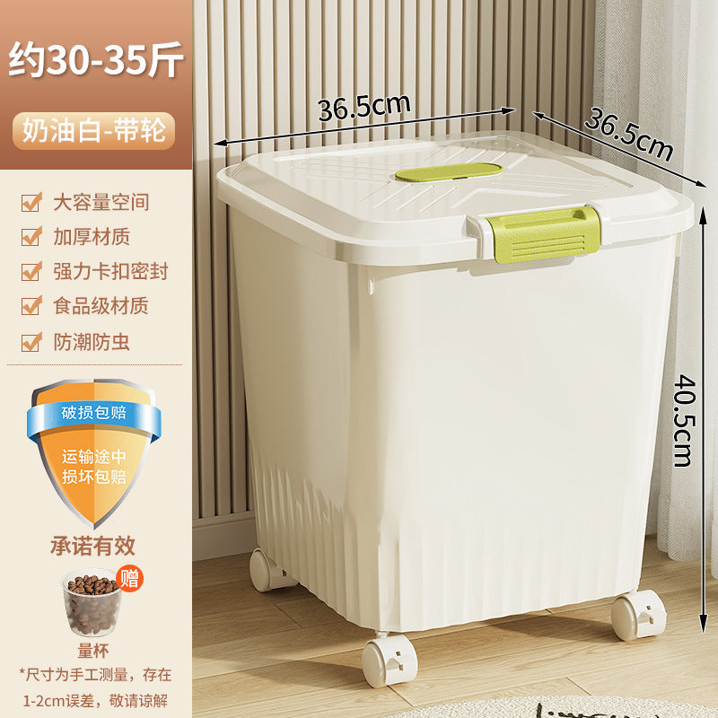 Airtight Pet Food Storage Container with Measuring Cup